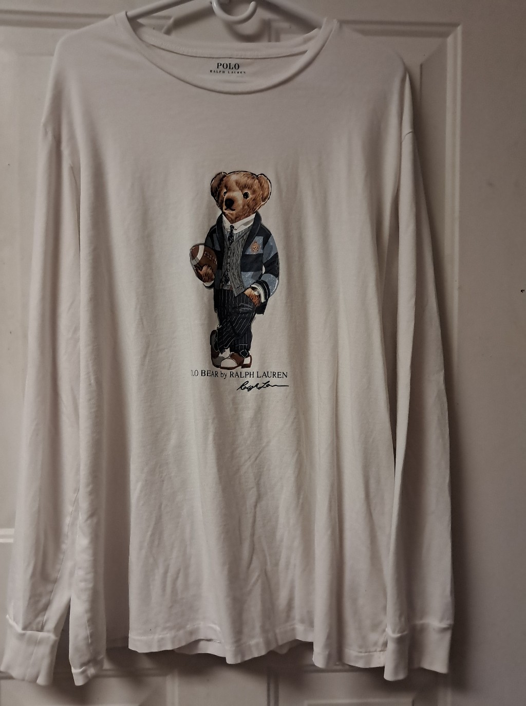 Classic Polo Ralph Lauren Mens Xl Large Polo Bear Pullover Long Sleeve Shirt.